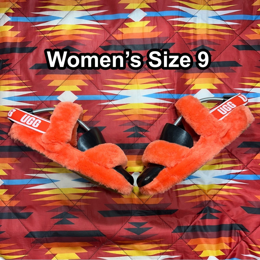 UGG Oh Yeah Orange Slipper Sandals 1107953 Women’s Size 9